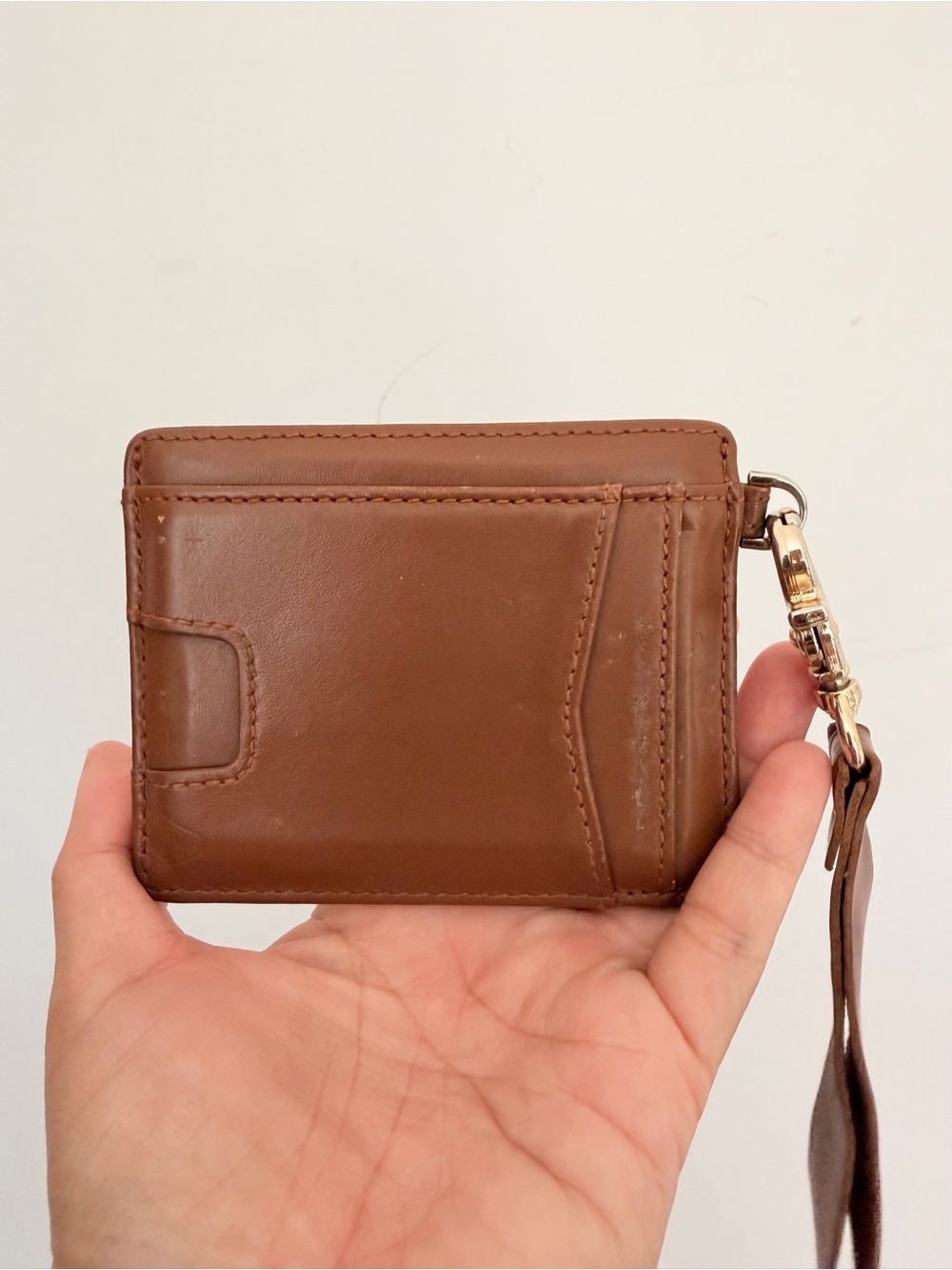 Andar Denner Brown Card Holder Keychain Wallet Wristlet READ NOTE - Picture 3 of 6